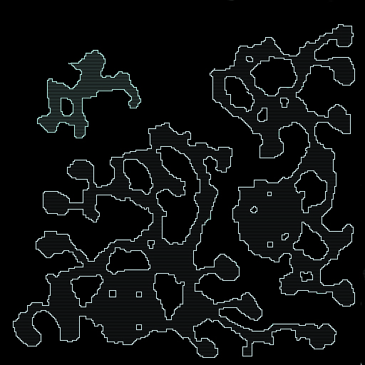 Minimapa de Acheron: el pueblo es la parte de arriba a la izquierda, separada del resto